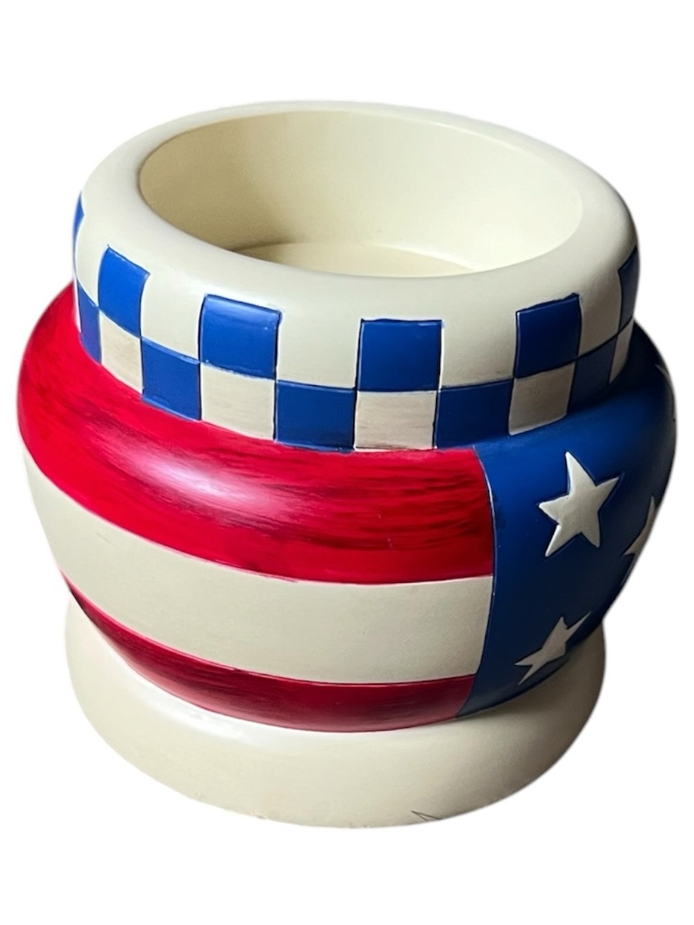 PartyLite Americana Candle Holder in Red, White & Blue